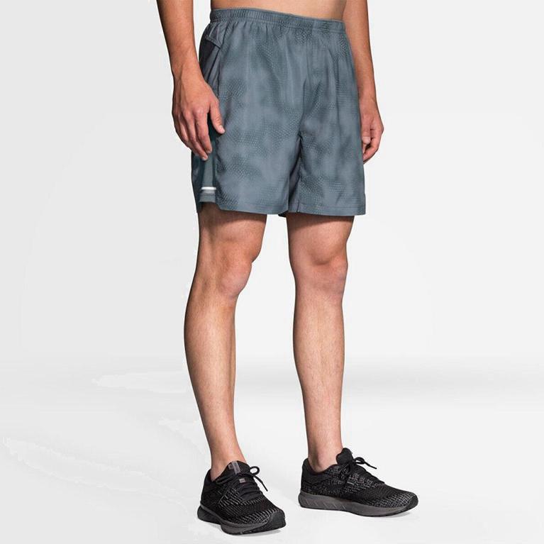 Brooks Sherpa 7 2-In-1 Mens Running Shorts - Grey - Philippines (654927CPV)